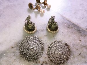 Silver Earrings Combo 💕