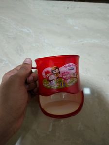 Milk Cup With Biscuits Holder For Kids