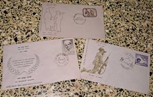 3 1960s Vintage Indian FirstDayCovers FDC  - SET1