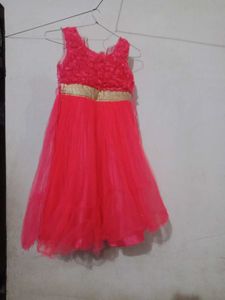 Girls Pink Party Dress