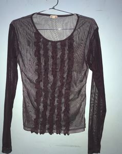 Mesh Top Long Sleeve