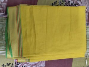 Yellow Cotton Saree
