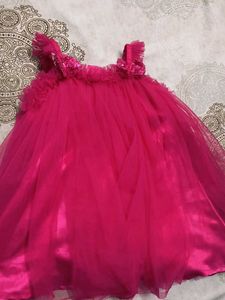 Hot Pink Tulle Party Dress Combo