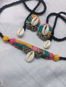 Seashell Fabric Jewelry Set