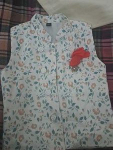 Floral Print Waistcoat (nehru jacket )