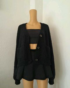 Crochet Cardigan Loose Fit L/XL