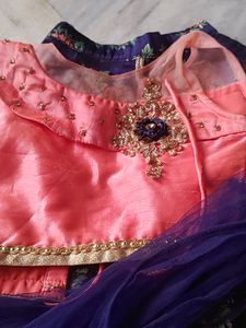 Floral Lehenga Choli Set With Real Baby Pics