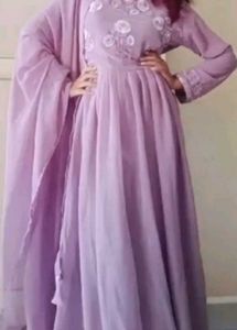 Lavender Embroidery Gown
