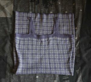 Lilac Plaid Mini Dress