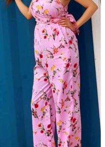 V-Neck Relaxed Fit Jumpsuit