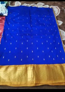 Navy blue pattu saree