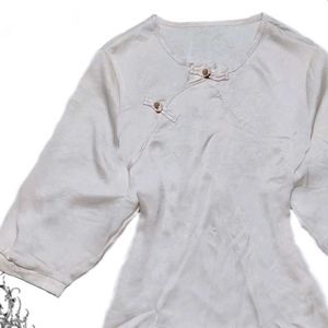 White Qipao Blouse