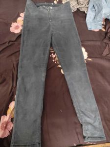 Used Faded Colour Jeans High Waisted Streachable