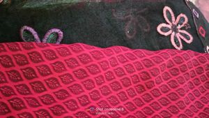 Net And Synthetic Combination Saree