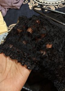 Black Faux Leather Crop Top