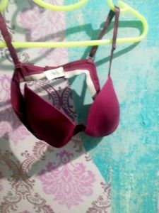 Burgundy Padded Bra