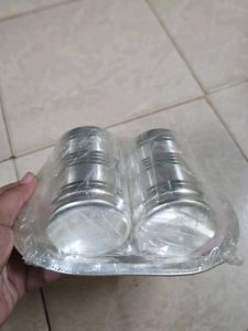 Silver Glow Set Of 2 Glasses And A Tray