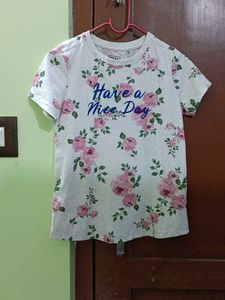 Floral 'Have a Nice Day' Tee