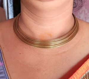 Choker Necklace Set Gold Plated