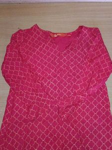 Pink Printed Kurti