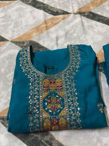 straight kurta set with dupatta