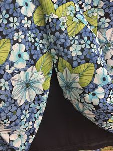 Blue Floral A-Line Skirt