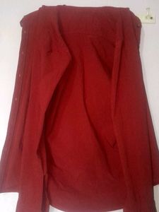 Maroon Button-Down Shirt