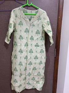 Elegant Green Printed Kurta