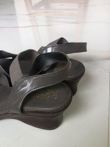 Grey Flats Sandals