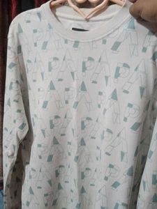 Patterned Crewneck Sweatshirt