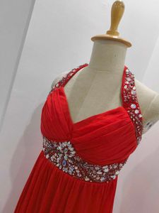 Red Embellished Party Dress