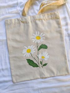 Daisy Hand Painted Tote Bag🌼🌿