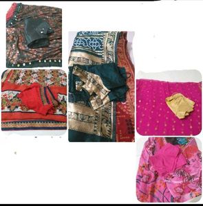 Sadi With Blouse,saree Combo