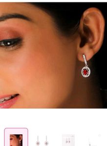 Giva Sterling Silver Radiant Red Drop Earrings