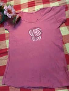 Elegant Pink T-Shirt For Women