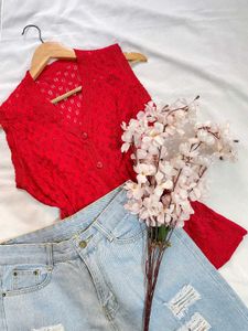 🎁Buy2 Get2 Free Pinterest Red Vest Sweater D