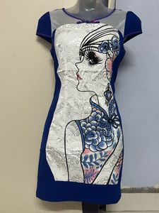 Pintrest Unique Graphic Print Mini Dress