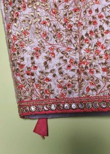 Gorgeous pink satin lehenga