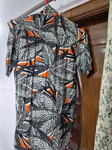 Stylish Leaf Print Shirt