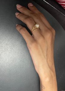 Trendy Gold Pearl Ring