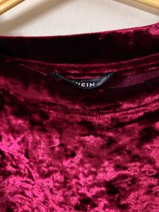 Burgundy Velvet T-Shirt
