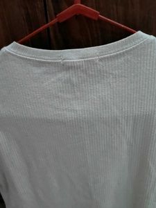 Ribbed White Crewneck Tee
