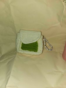 Crochet Square Mini Earbuds Pouch