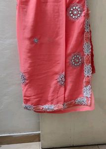 Coral Saree