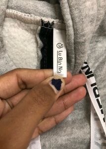 Lu Bin Na Grey Unique Sweatshirt