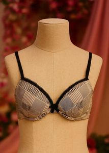 🇳🇿💫💗 Plaid Bra with Black Trim