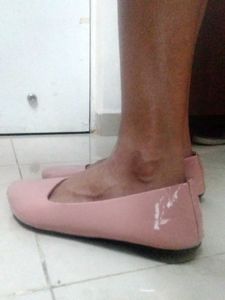 Pale Pink Pointed Flats - Size 7