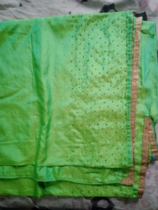 Beautiful Pista Green Colour Fancy Saree