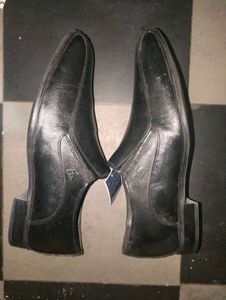 Black Slip On Formal Leather shoe | ELL EMPORIA