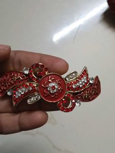 Red Floral Hair Clip